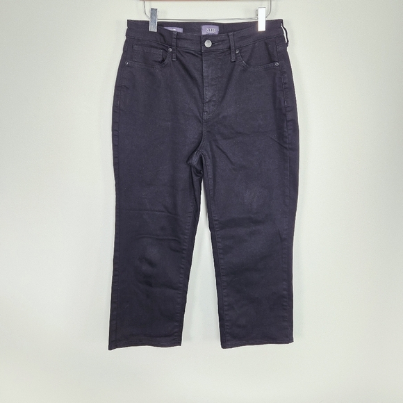 NYDJ Joni Capri MF0S8640 Lift Tuck Technology Relaxed Fit Black Jeans Size 6 - Picture 4 of 12